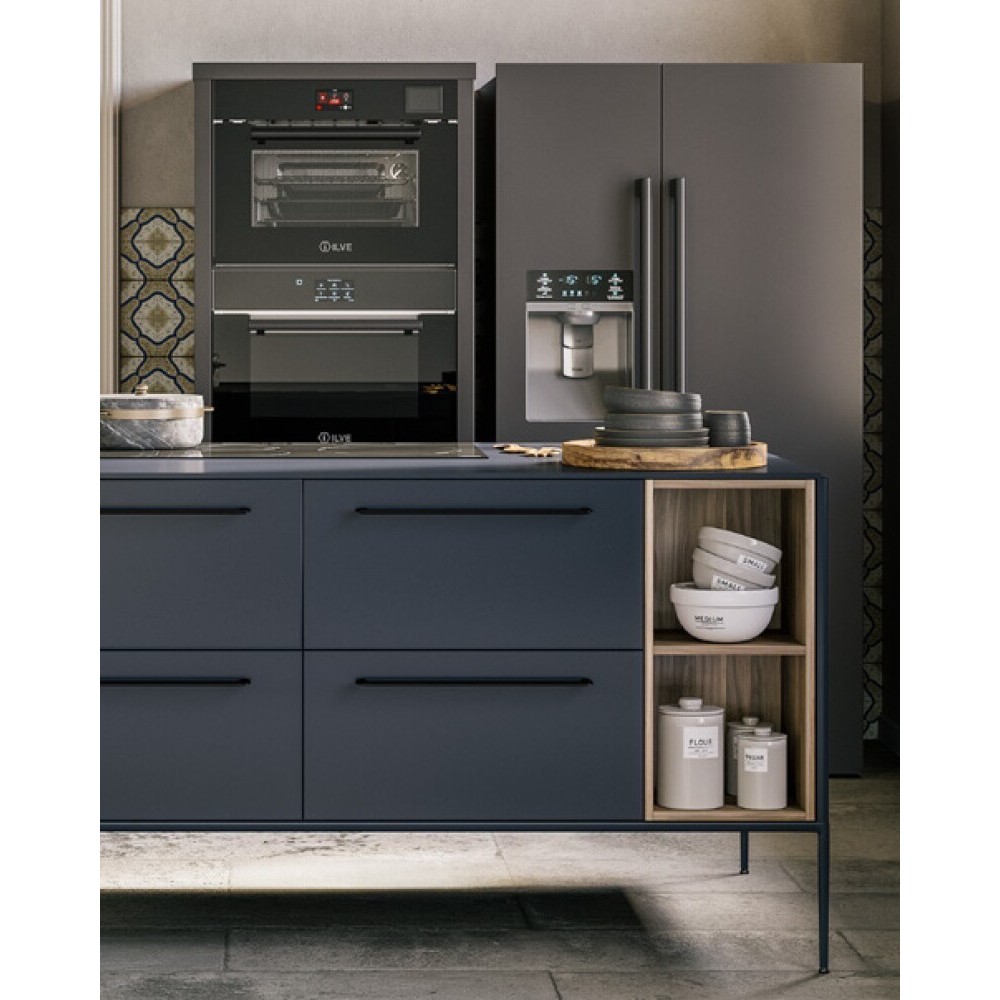Black Star Column ILVE CSTAR/BK mit Ultracombi Backofen und Knopf