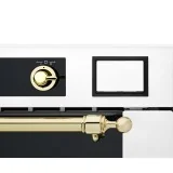 Ilve : Four compact à trois voies avec air chaud, vapeur et micro-ondes de différentes couleurs.