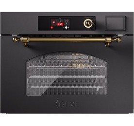 Ilve 645SLHSW Professional Plus Forno combinato trivalente con vapore, microonde  e aria calda cm 60 h 45 - inox