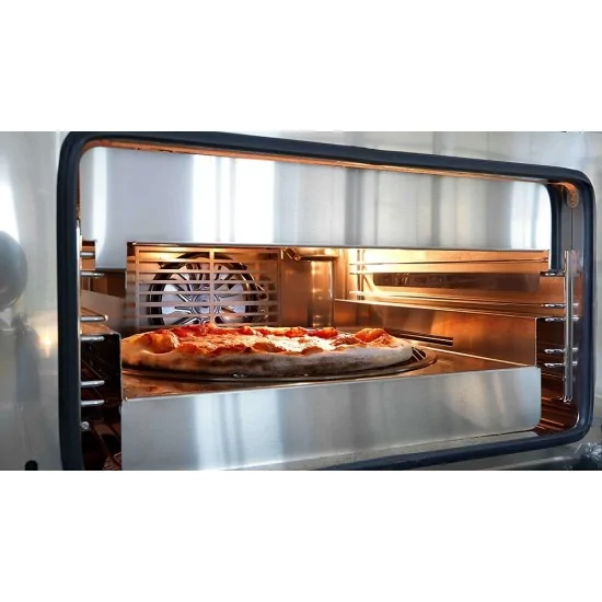 Ilve Profi-Elektroofen für Pizza 400 °C, Edelstahl 60 cm.