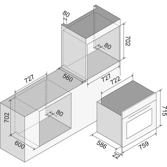 OV30ST31/SS horno eléctrico multifuncional 30 pulgadas, 114 litros, acero inoxidable, 320°C Silencio Duegstore.com