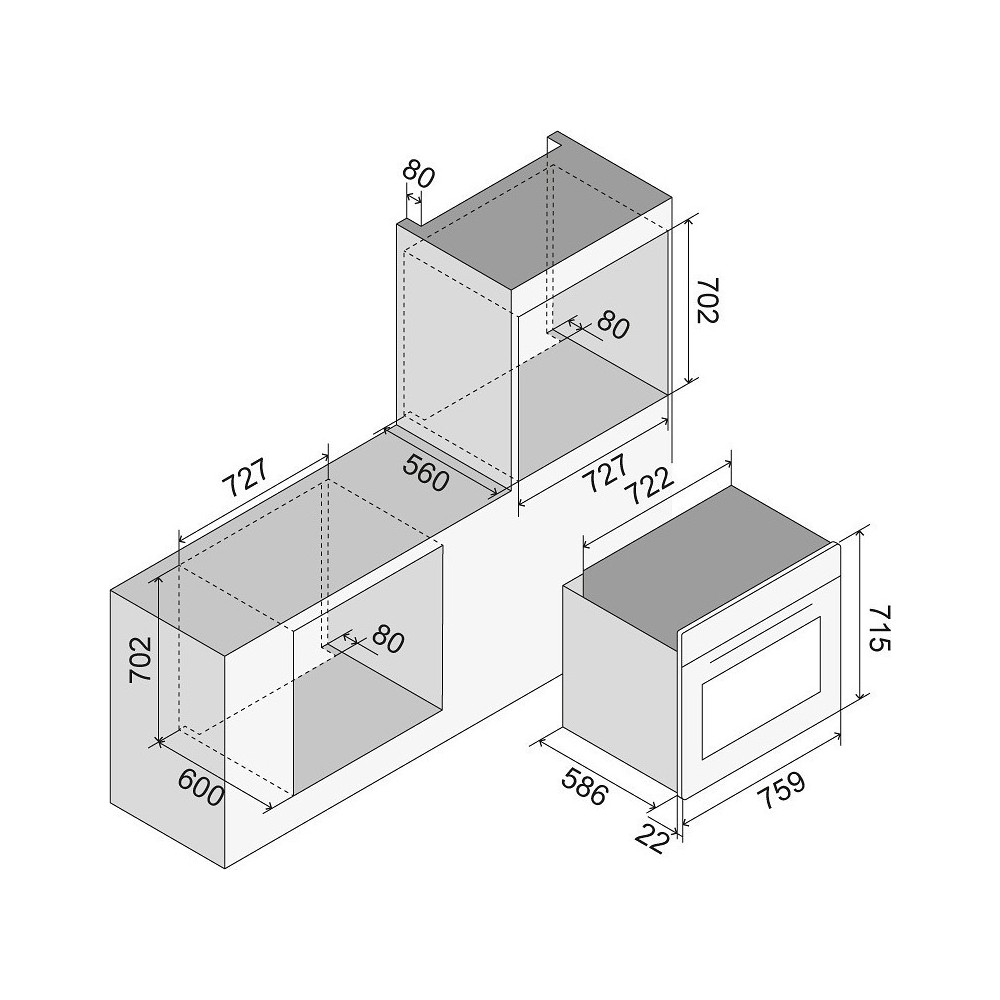 ILVE OV30ST31/SS 多功能电 Oven 30英寸,114升,无色钢,320°C | Duegstore.com