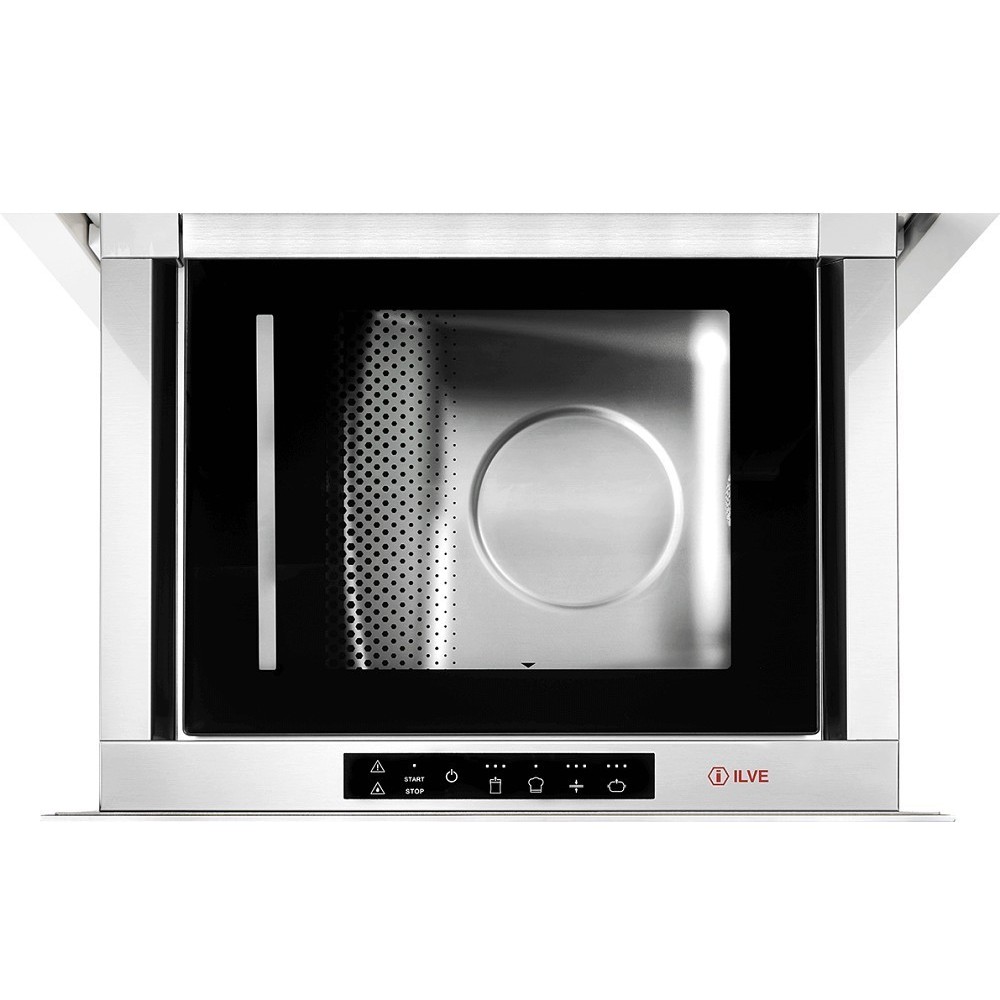 Entdecken Sie die neue Einbau-Vakuumverpackungsmaschine Professional Plus mit Sus-Vide-Schublade und 5 Funktionen.