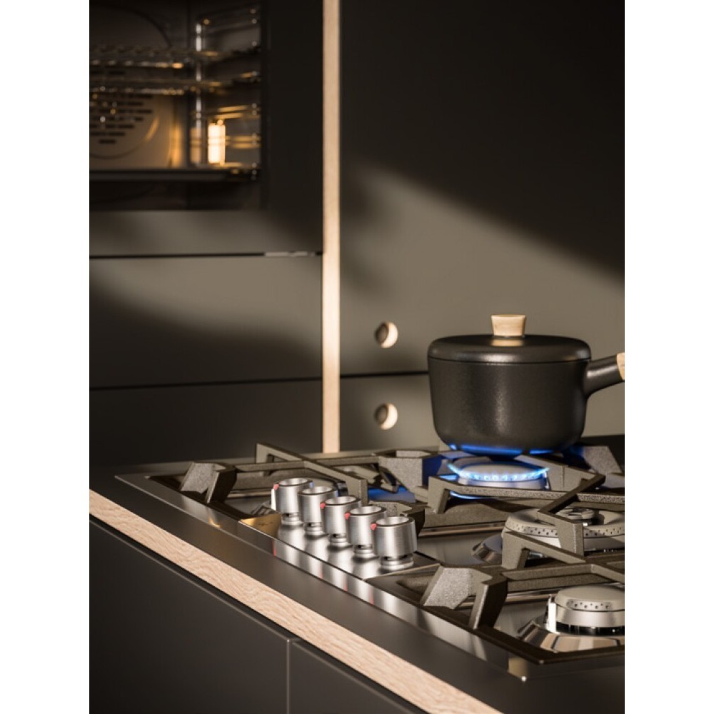 ILVE HCPMT95D/SS Klavier Cottura 90 cm, 5 Kocher, Dual Burner, Total Black | Duegstore.com