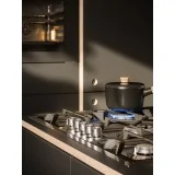 ILVE HCPMT95D/SS Piano Cottura 90 cm, 5 Cookers, Dual Burner, Total Black | Duegstore.com