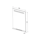 Schienale acciaio per cucine Concerto 60X60cm con forno piro e MF