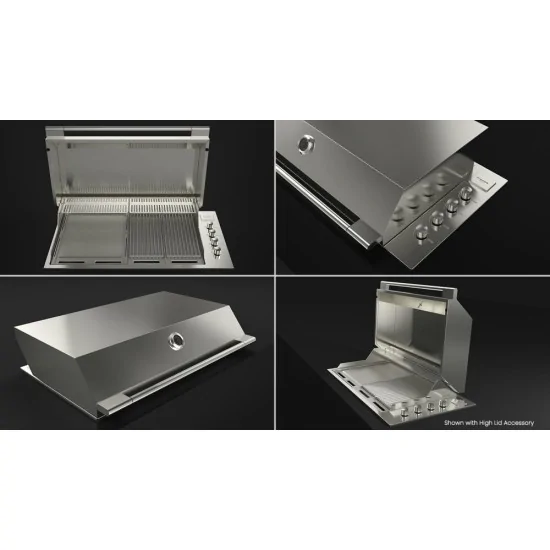 High lid for Fulgor FOBQ HL 1000 barbecues: the essential accessory for roasts and slow cooking