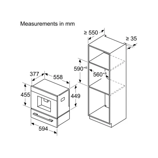 Bosch CTL7181B0 Einbau-Kaffeevollautomat: Espressogenuss zu Hause.