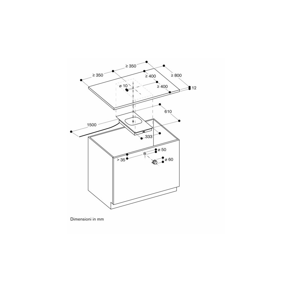 Индукционный модуль 28 см Gaggenau CU428100 - 3,7 кВт - 4 зоны Коттуры