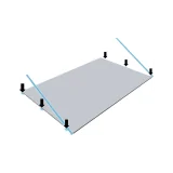 Flex Design Kit 52,6 cm, für ein Metallic-Silber-Kochfeld