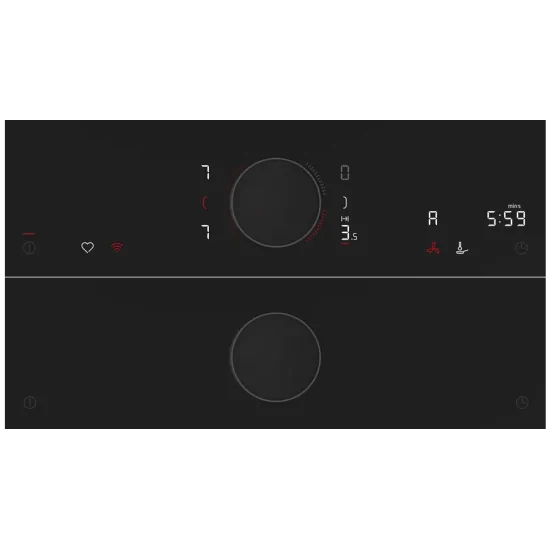 Hob de inducción Neff V68AUX4C0 con capucha integrada - Gris grafito estilo de cocina