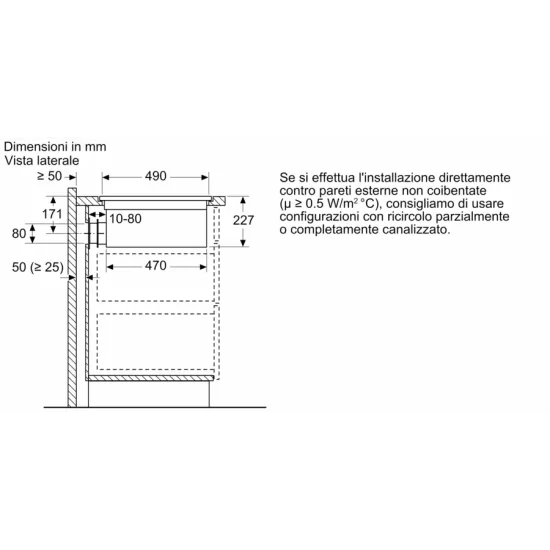 Neff V68PYX4C0 : Plaque à induction avec hotte intégrée de 80 cm