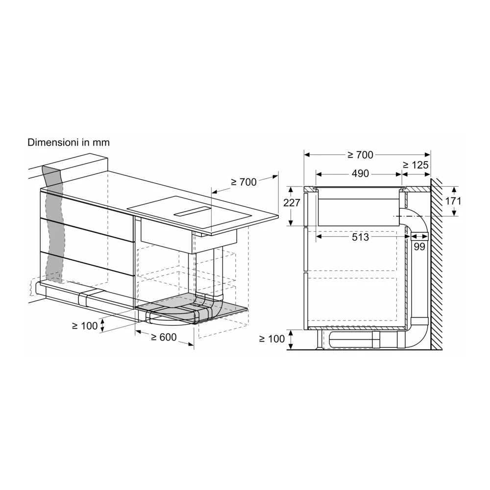 Neff V68PYX4C0: Индукционная варочная панель со встроенной вытяжкой 80 см