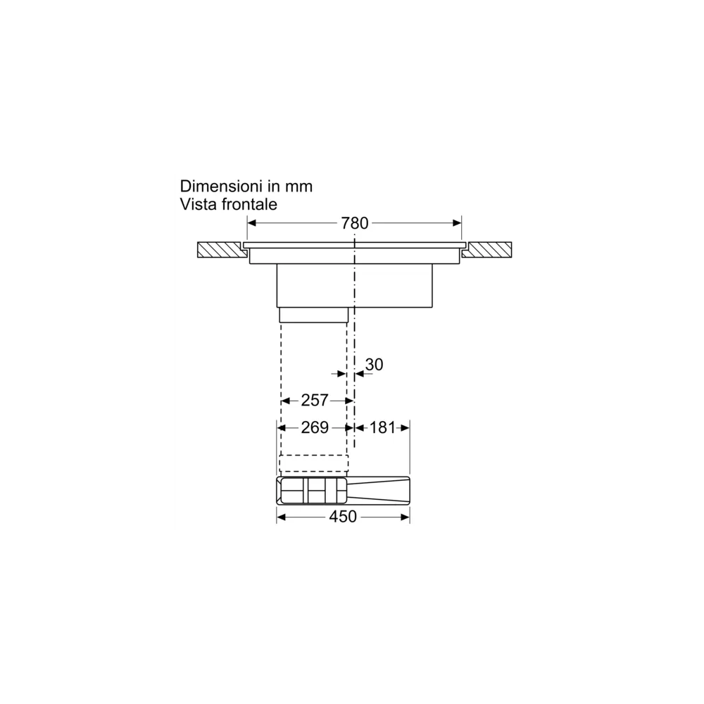 Neff V68PYX4C0:Induction hob withtegrated hood 80厘米