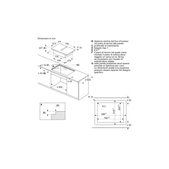 Neff V68PYX4C0: Hob de inducción con capucha integrada 80 cm