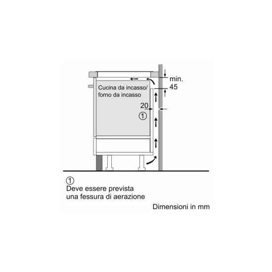 Piano induzione 60 cm Flex profili e Twistpad Graphite Grey