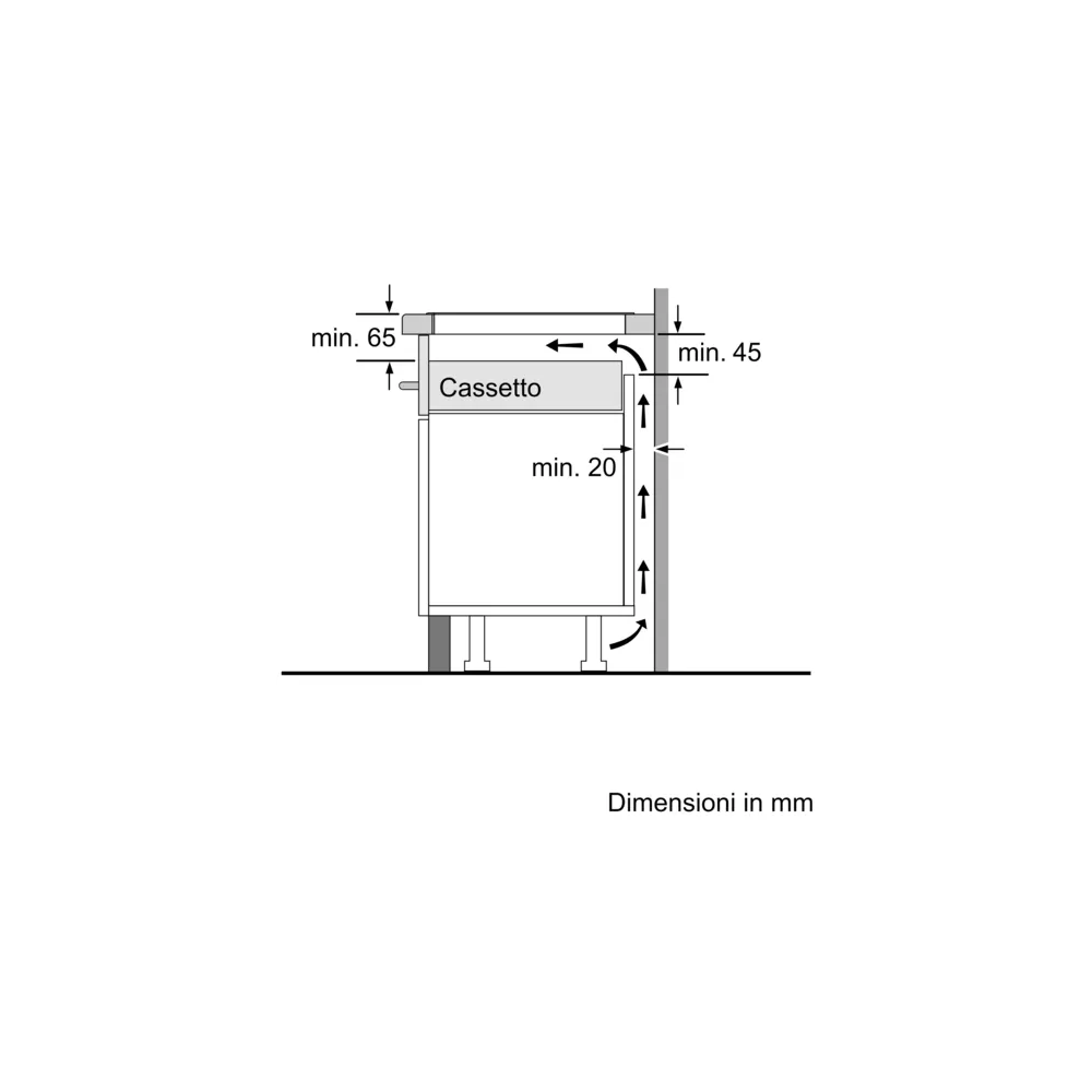 Piano induzione 80 cm Flex profili e Twistpad Graphite Grey
