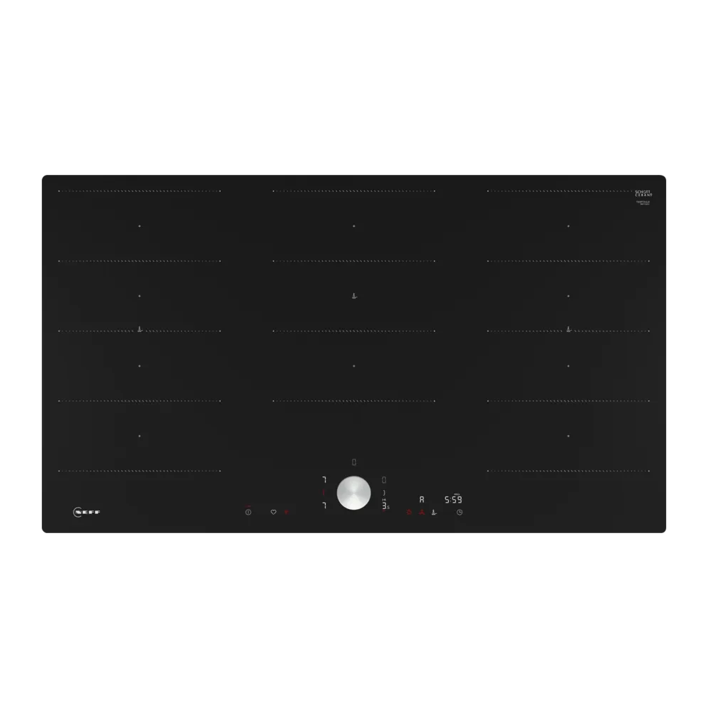 Parte superior del hilo 90 cm Neff FlexInducción con TwistPad en Vetroceramica.