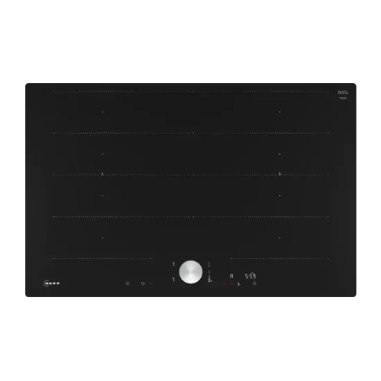 80 cm flaches Neff FlexInduction-Kochfeld mit TwistPad aus Glaskeramik.