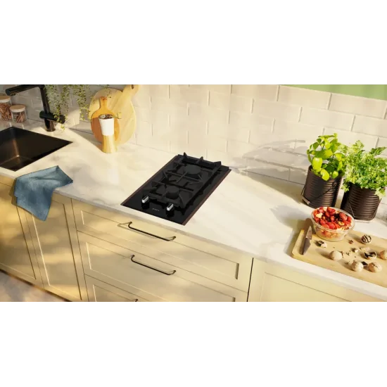 Table de cuisson à gaz Domino Neff N23YS29S0 | 30 cm | Vitrocéramique | Noir | Cuisinez avec style et précision