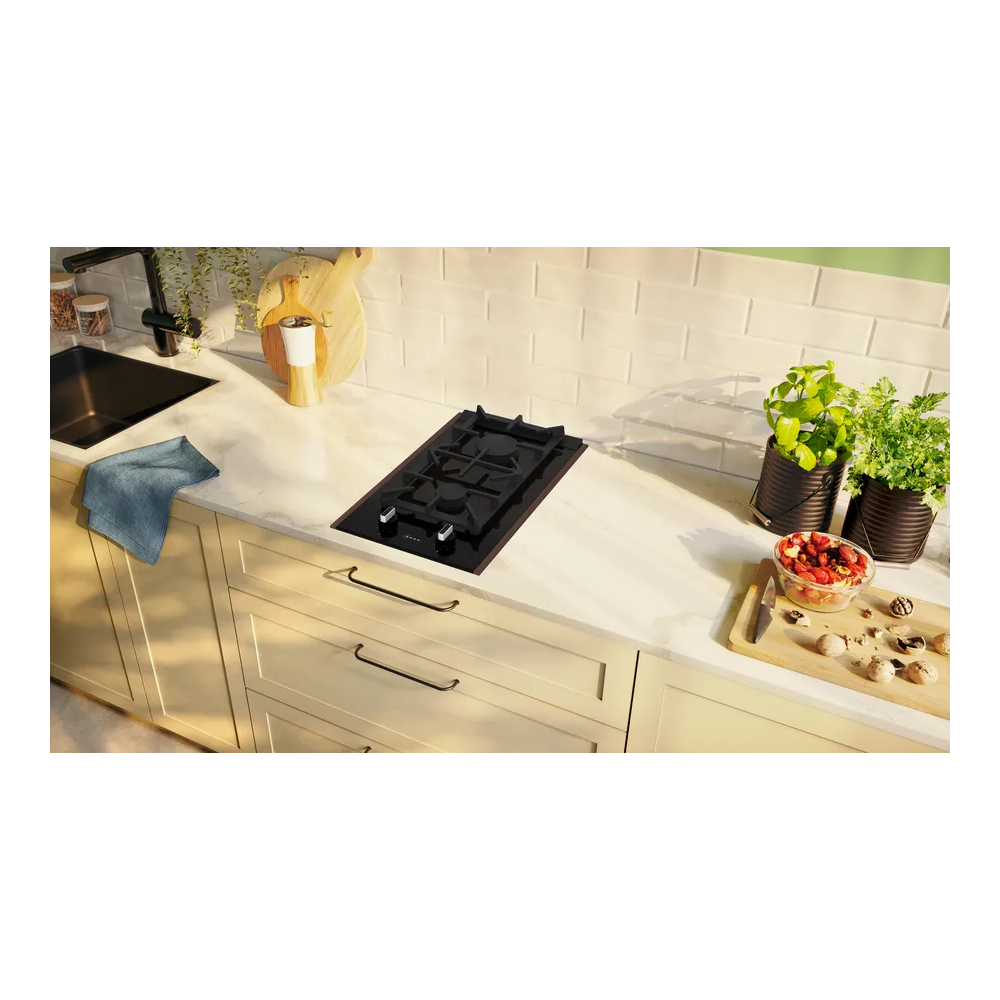 Piano cottura a gas Domino Neff N23YS29S0 | 30 cm | Vetroceramica | Nero | Cucina con stile e precisione