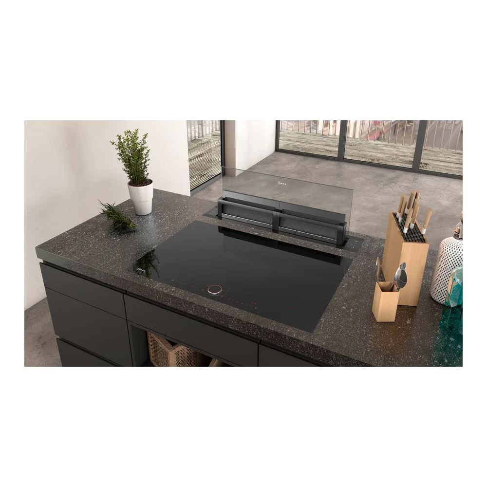 Cappa telescopiche da piano 80 cm Montaggio a filo