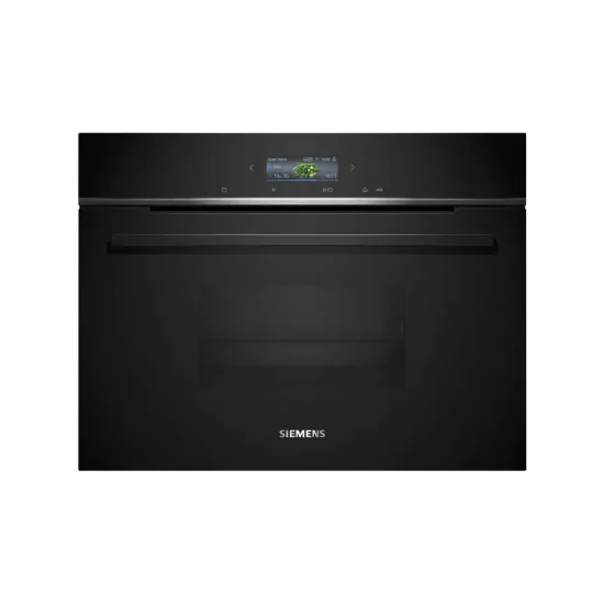 Découvrez la polyvalence du four vapeur encastrable compact Noir 60 x 45 cm de Siemens