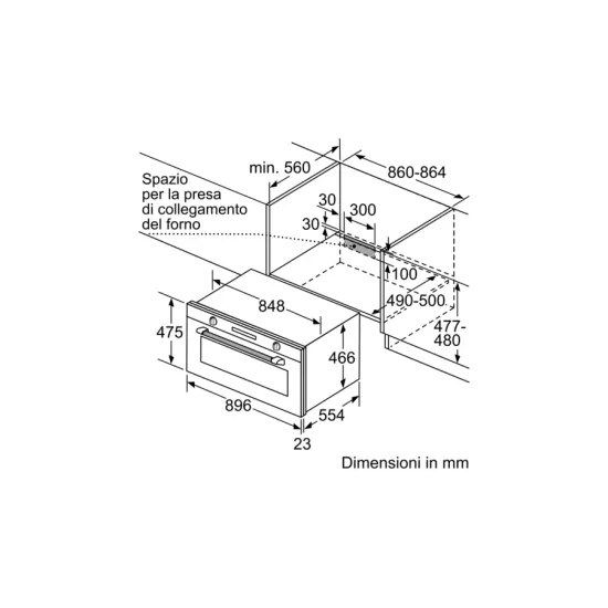 Siemens : Four multifonction 90 cm en noir et acier inoxydable.