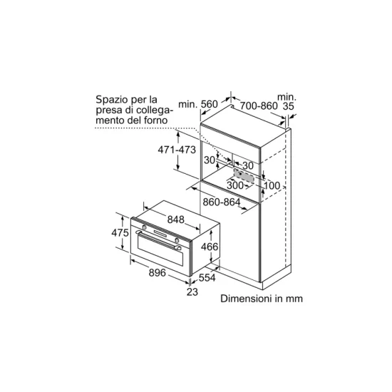 Siemens : Four multifonction 90 cm en noir et acier inoxydable.