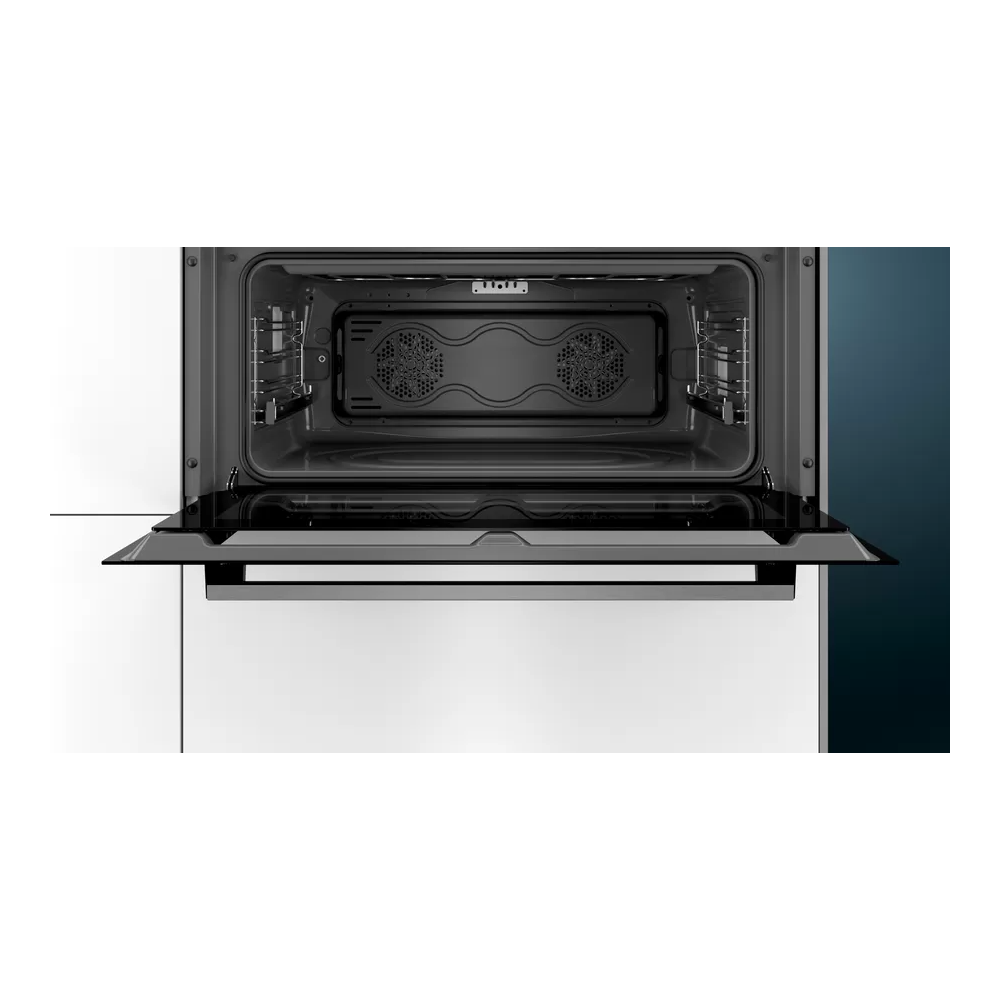 Siemens : Four multifonction 90 cm en noir et acier inoxydable.