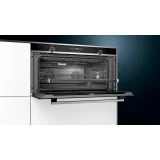 Siemens: Forno Multifunzione da 90x48 cm in Nero e Acciaio Inox.