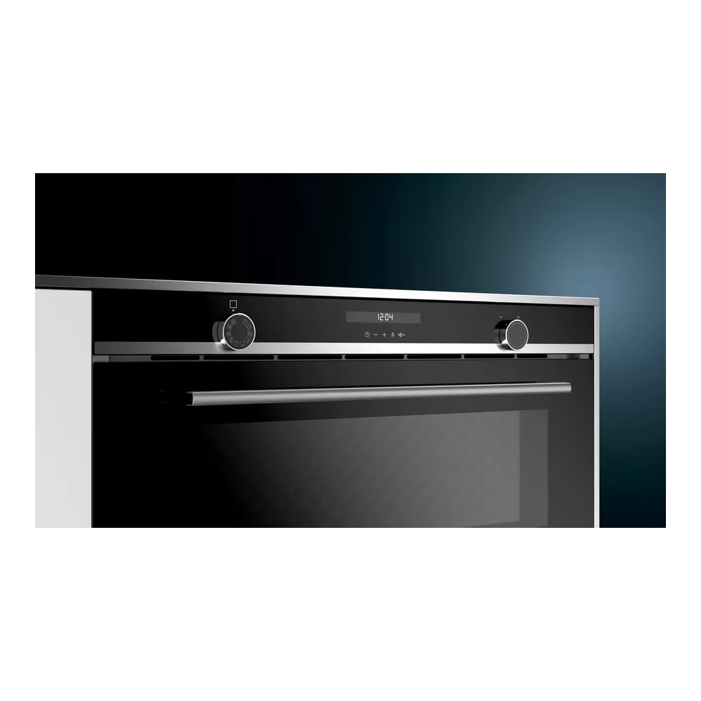 Siemens : Four multifonction 90 cm en noir et acier inoxydable.