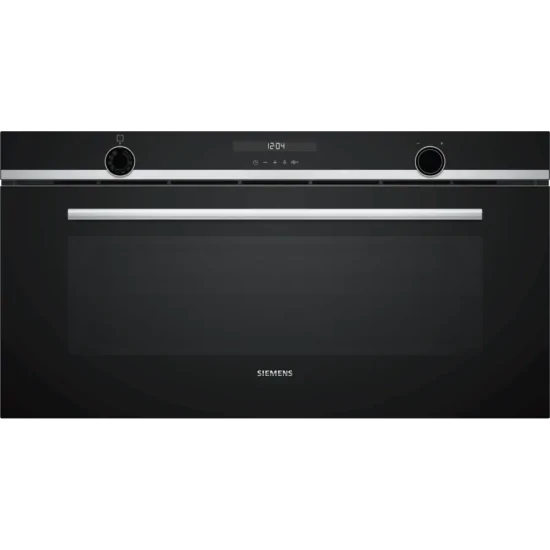 Siemens : Four multifonction 90 cm en noir et acier inoxydable.