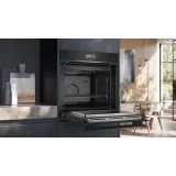 Scopri il nuovo iQ700: Forno combinato con microonde da incasso 60 x 60 cm Nero HM736G1B1 di Siemens - Perfetto per cucinare in