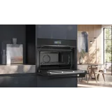 Kompakter Einbau-Dampfbackofen 60x45 cm Schwarz Siemens: Ein Hauch von Eleganz und Innovation