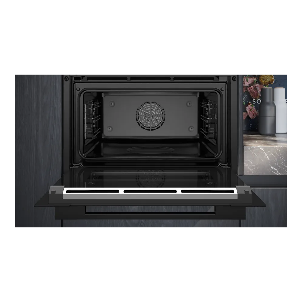 Four vapeur encastrable compact 60x45 cm Noir Siemens : Une touche d'élégance et d'innovation