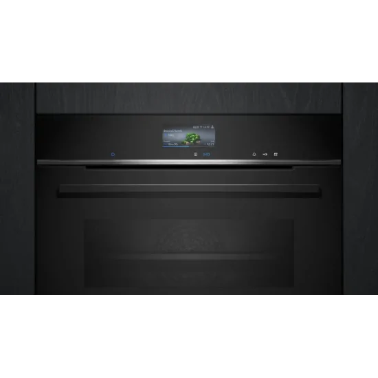 Four vapeur encastrable compact 60x45 cm Noir Siemens : Une touche d'élégance et d'innovation