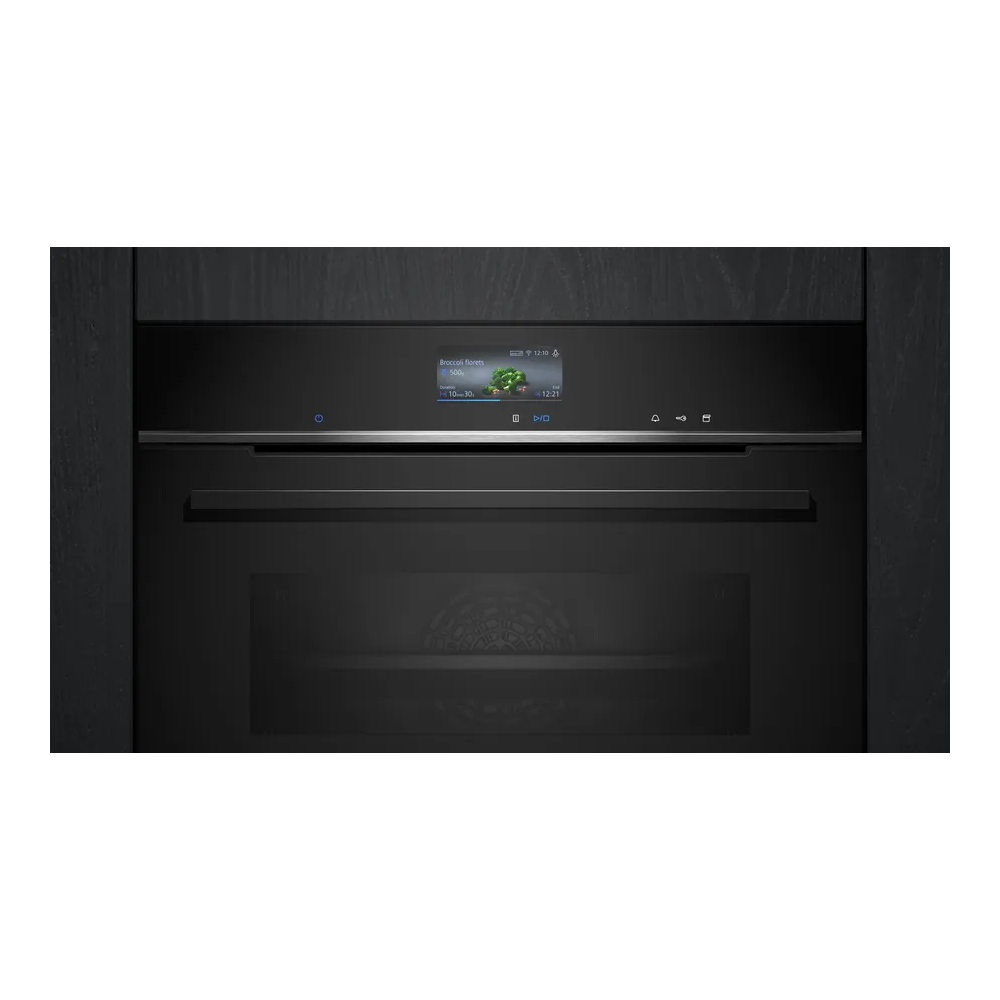 Four vapeur encastrable compact 60x45 cm Noir Siemens : Une touche d'élégance et d'innovation