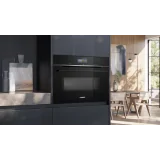 Forno compatto combinato con microonde da incasso Nero