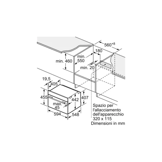 "Le four compact combiné de Siemens s'adapte à 60x45 cm pour une intégration parfaite" CM778GNB1B