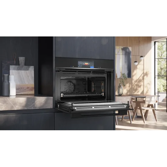 "Siemens Combination Compact Oven fits 60x45 cm for seamless integration" CM778GNB1B