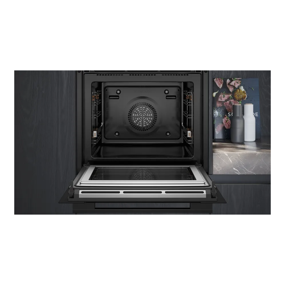 Efficienza e Stile con Siemens HM778GMB1 Forno Combinato da Incasso Nero 60 x 60 cm