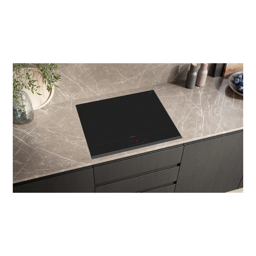 Induction hob Siemens ED65KHQB1E iQ500 : design élégant et performance efficace.