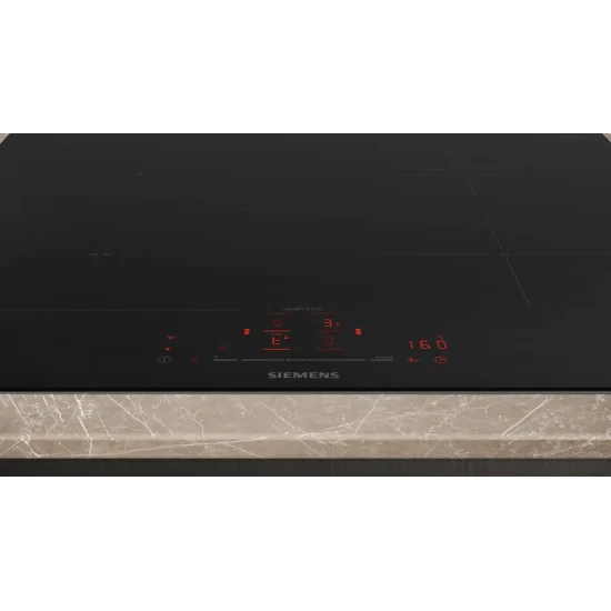 Efficacité moderne : Découvrez la table de cuisson à induction Siemens ED677HSC1E iQ500 60 cm Noir.