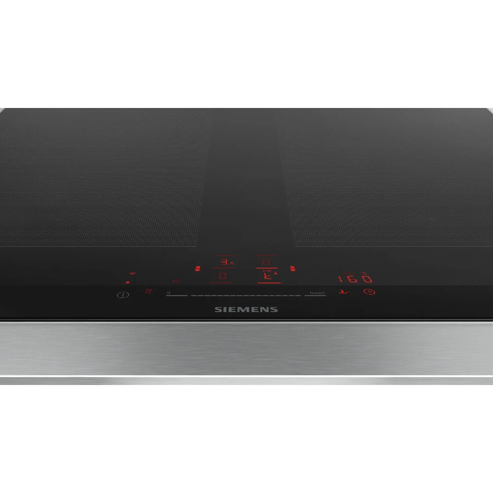 Découvrez le nec plus ultra de la cuisine avec Siemens : table de cuisson à induction 60 cm EX675HXC1E avec profils latéraux élé