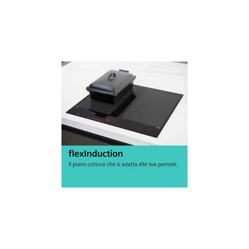 Manguera de inducción exclusiva Siemens iQ700: elegancia y rendimiento en un producto, para una cocina de alta calidad.