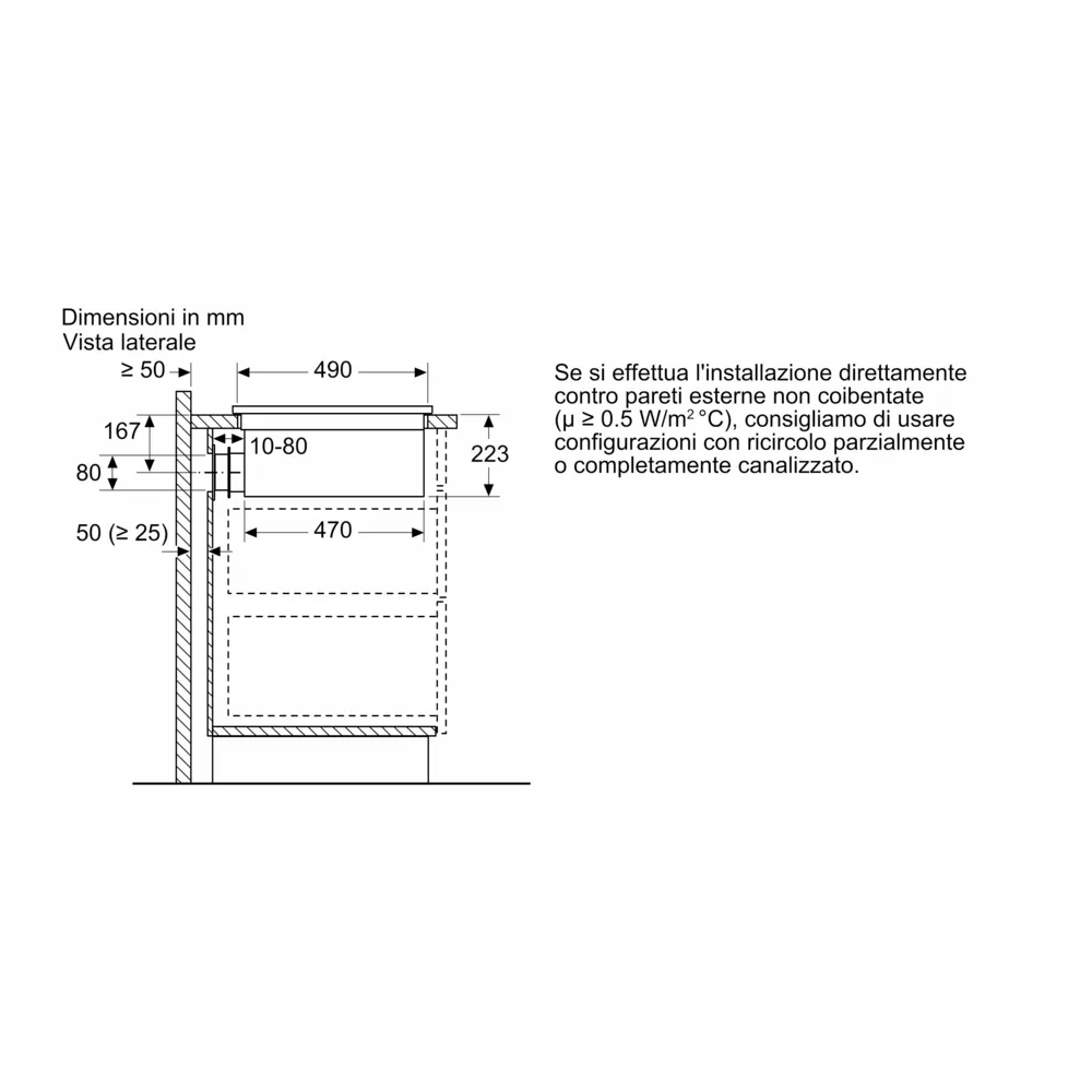 Perfekte Kombination aus Eleganz und Funktionalität: die Induktionsebene mit integrierter Belüftung von 70 cm signiert Siemens.