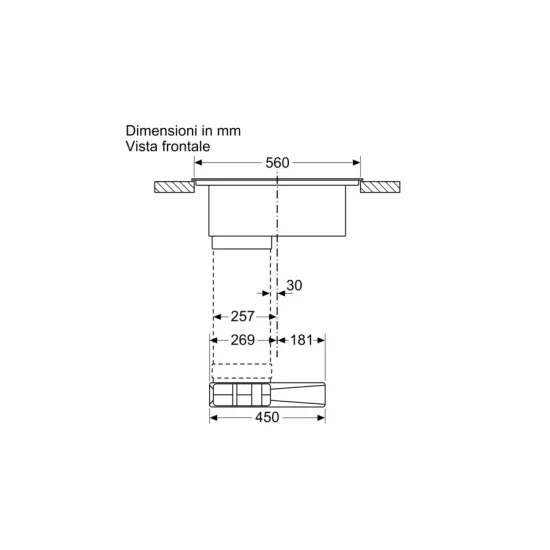 Perfekte Kombination aus Eleganz und Funktionalität: die Induktionsebene mit integrierter Belüftung von 70 cm signiert Siemens.
