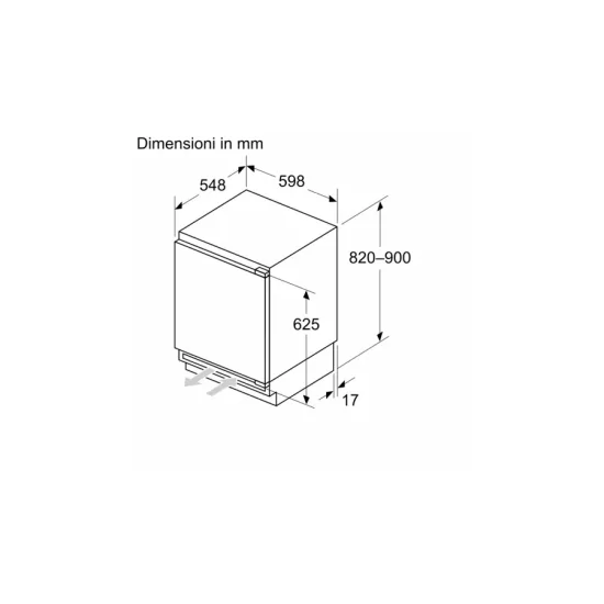 Efficienza ed eleganza con il frigorifero sottopiano Siemens KU22LVFD0: 82x60 cm.