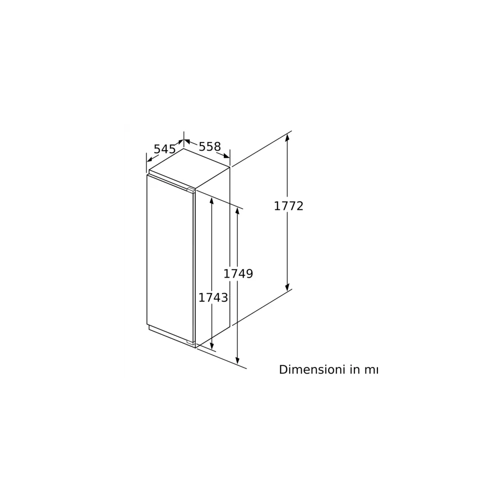 Maximum capacity and precision: Siemens GI81NVEE0 built-in freezer 177.2 x 55.8 cm with flat hinge